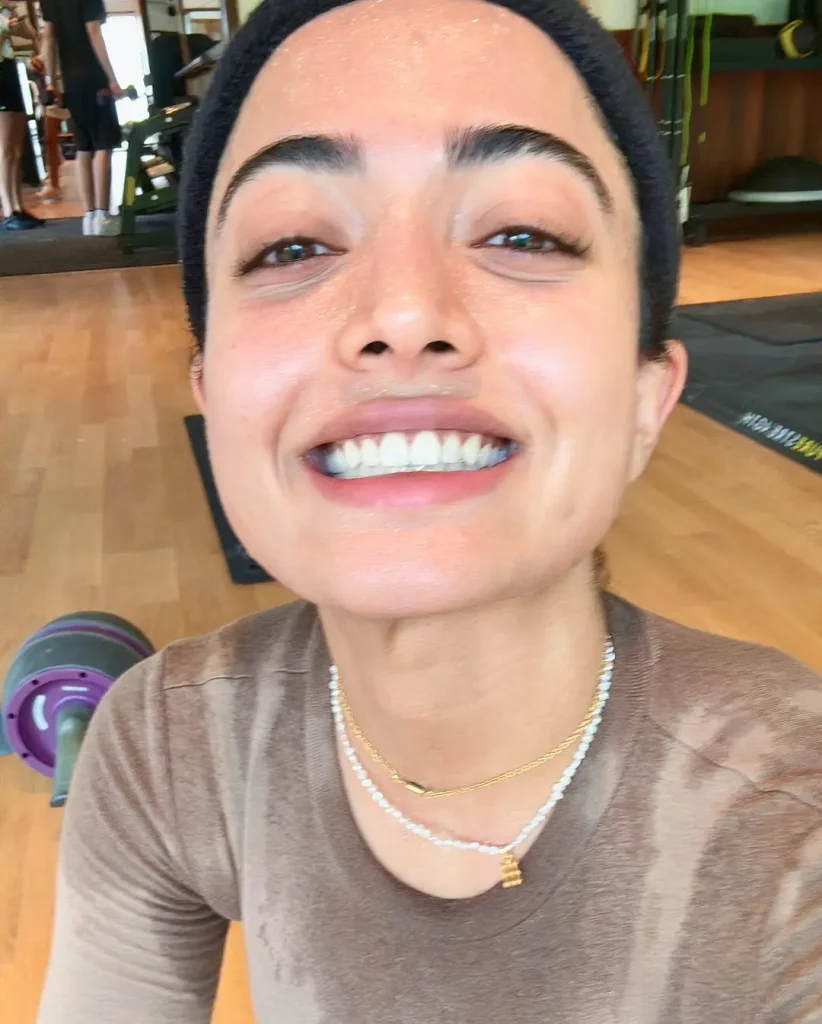 Rashmika mandana जिम में वर्कआउट करती हुई, फिटनेस और डाइट सीक्रेट्स शेयर करतीं