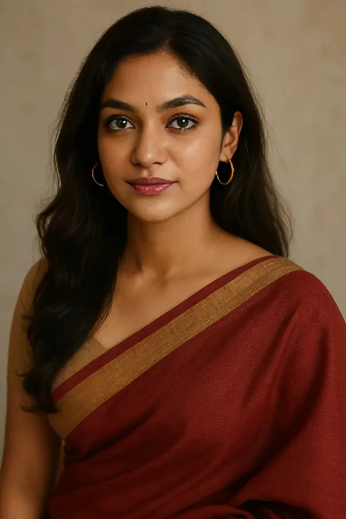 Actress Ivana beautiful red saree 